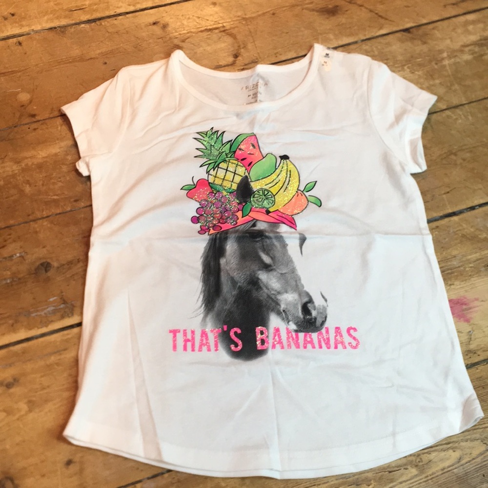 Girls white scoop neck tee